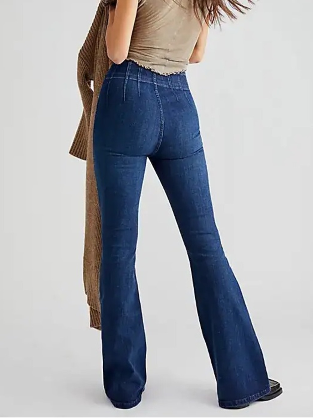 Free People We The Free Jayde Flare Jeans in Blue - 25